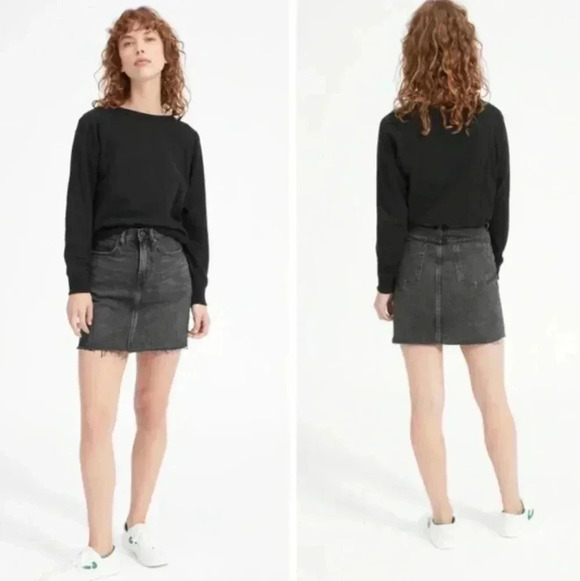 Everlane Dresses & Skirts - Everlane The Denim Skirt Jean mini washed black